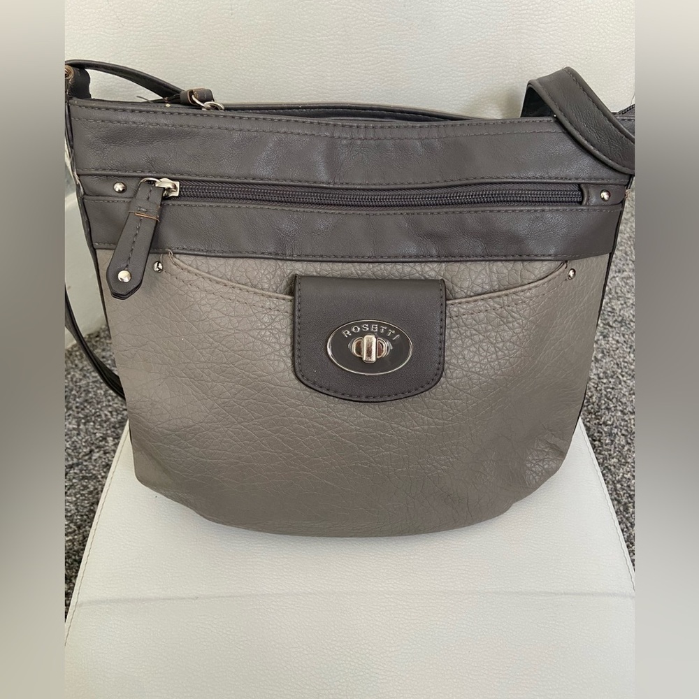 Rossetti Gray Shoulder Purse Mid-Sized